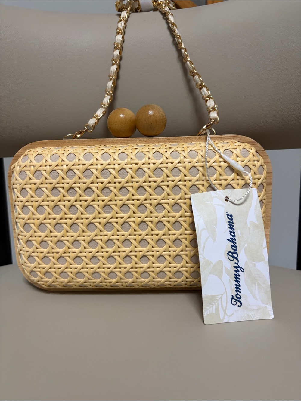 NWT Tommy Bahama Natural Cane Woven Crossbody Clutch AZ7999A - Picture 6 of 9